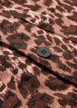 Jacquard-Jacke mit kontrastierendem Kragen
