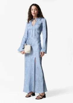 Jacquard-Maxikleid