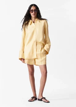 Jacquard-Shorts mit Bügelfalten