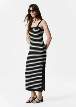 Jacquard-Strickkleid in Midilänge