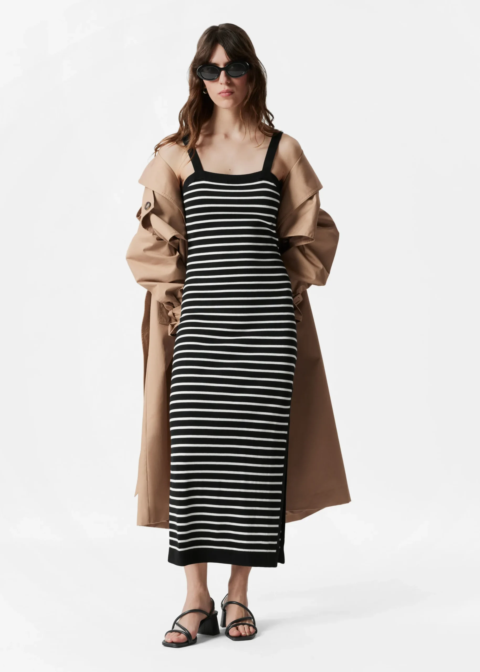 Jacquard-Strickkleid in Midilänge
