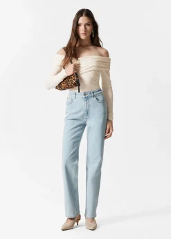 Jeans mit hohem Bund und weitem Bein