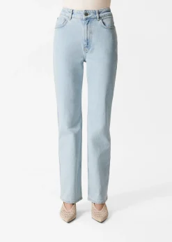 Jeans mit hohem Bund und weitem Bein
