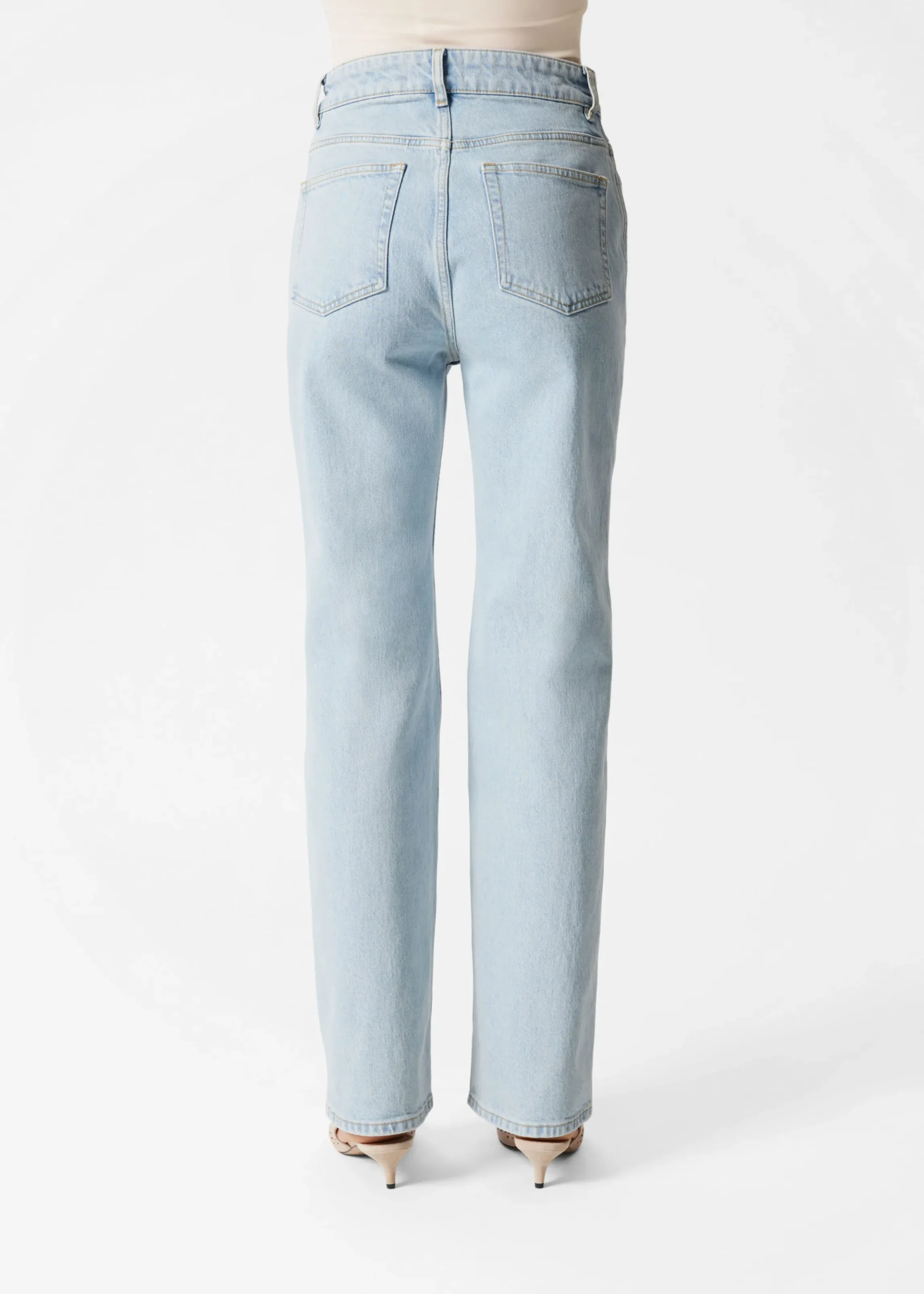 Jeans mit hohem Bund und weitem Bein
