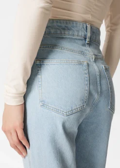 Jeans mit hohem Bund und weitem Bein