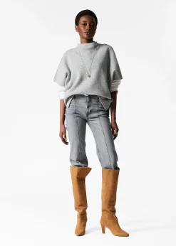 Jeans mit hohem Bund und weitem Bein