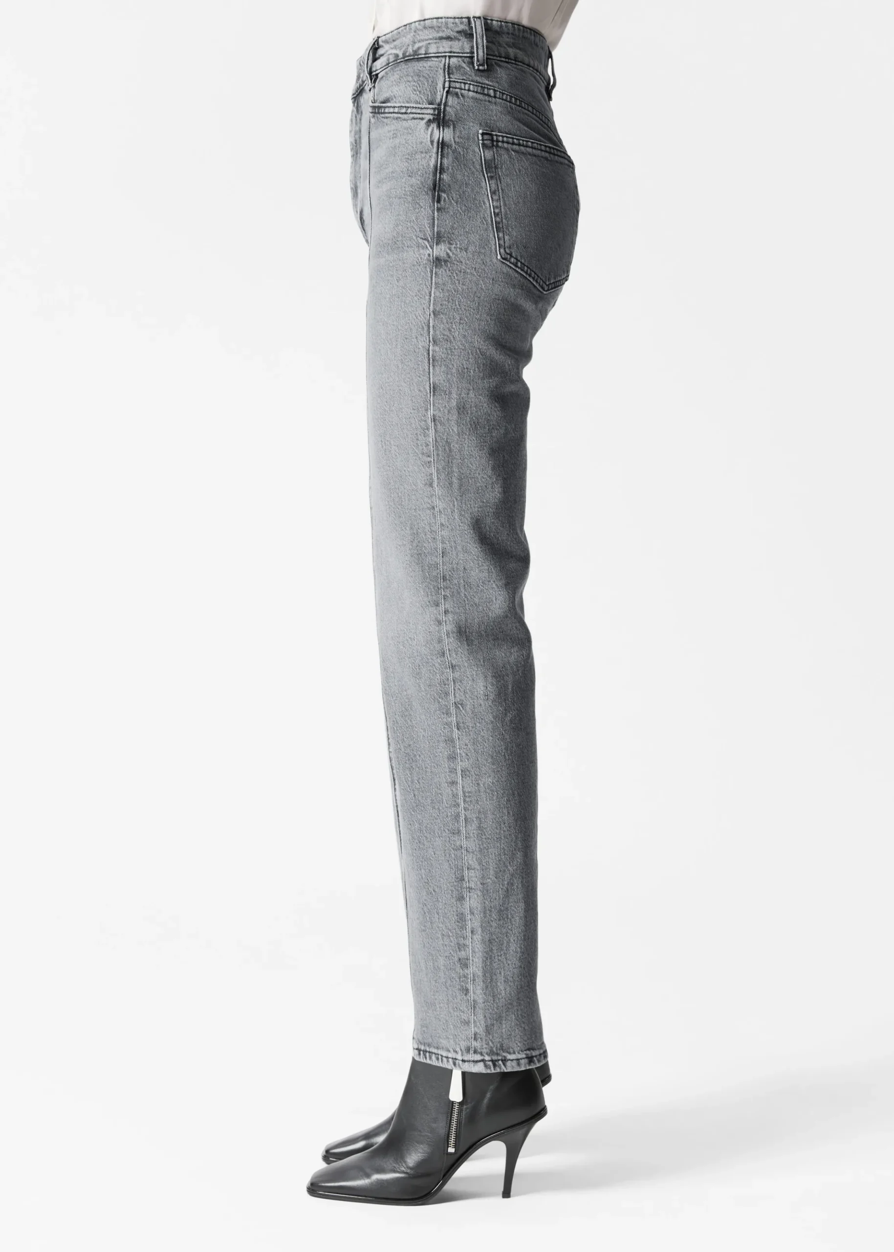 Jeans mit hohem Bund und weitem Bein
