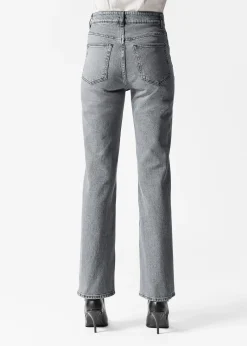 Jeans mit hohem Bund und weitem Bein