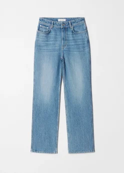 Jeans mit hohem Bund und weitem Bein