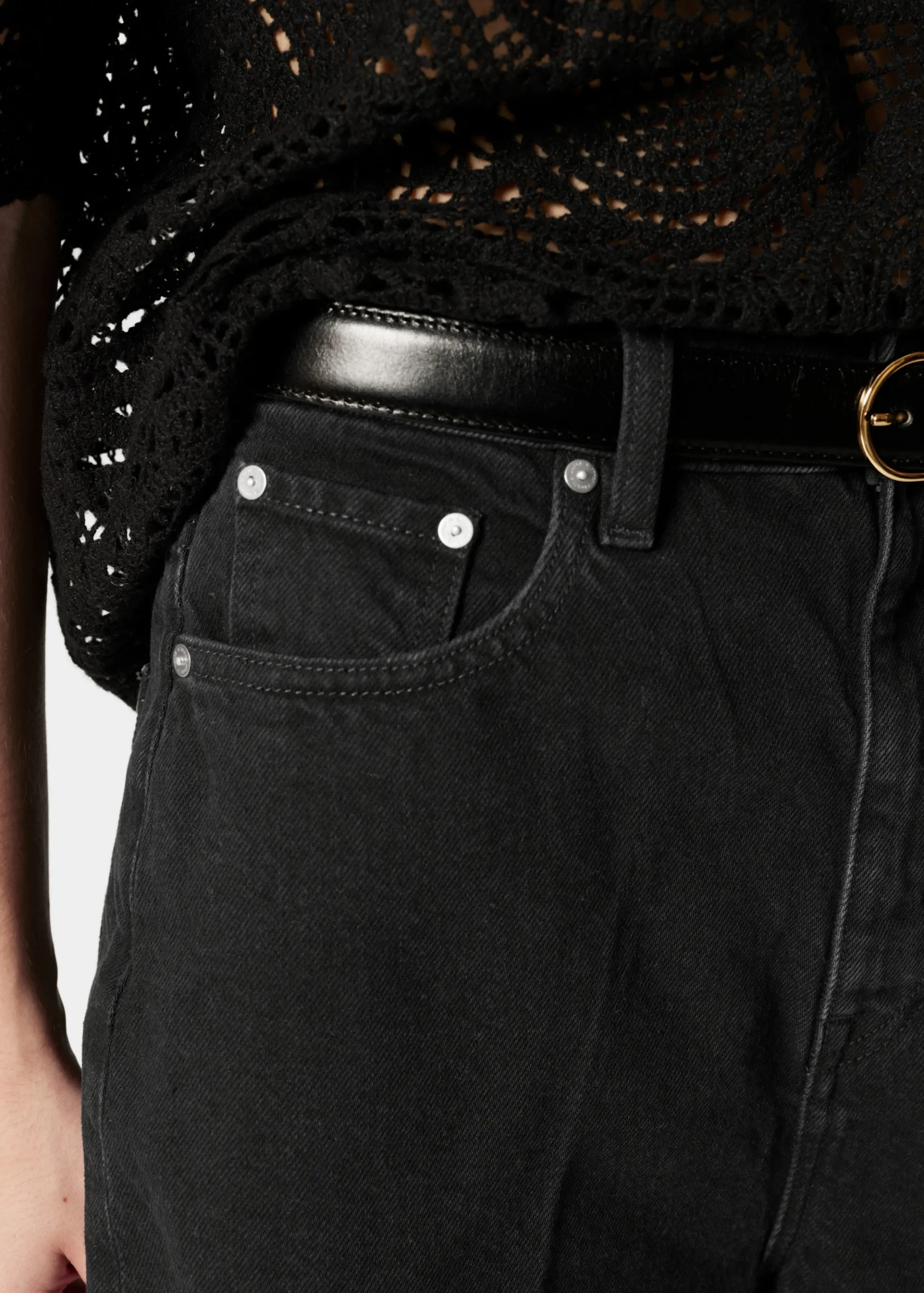 Jeansshorts mit weitem Bein
