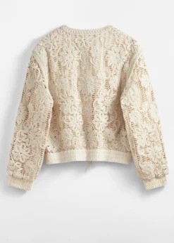 Kastenförmige Jacke mit Flechtmuster