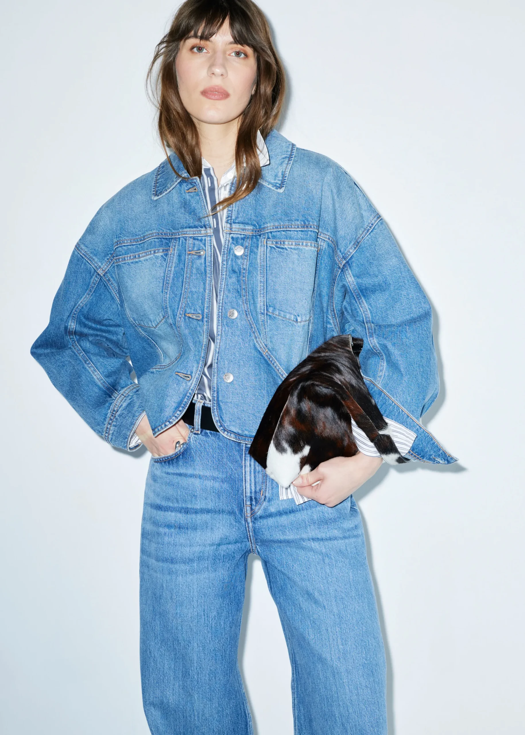 Kastenförmige Jeansjacke