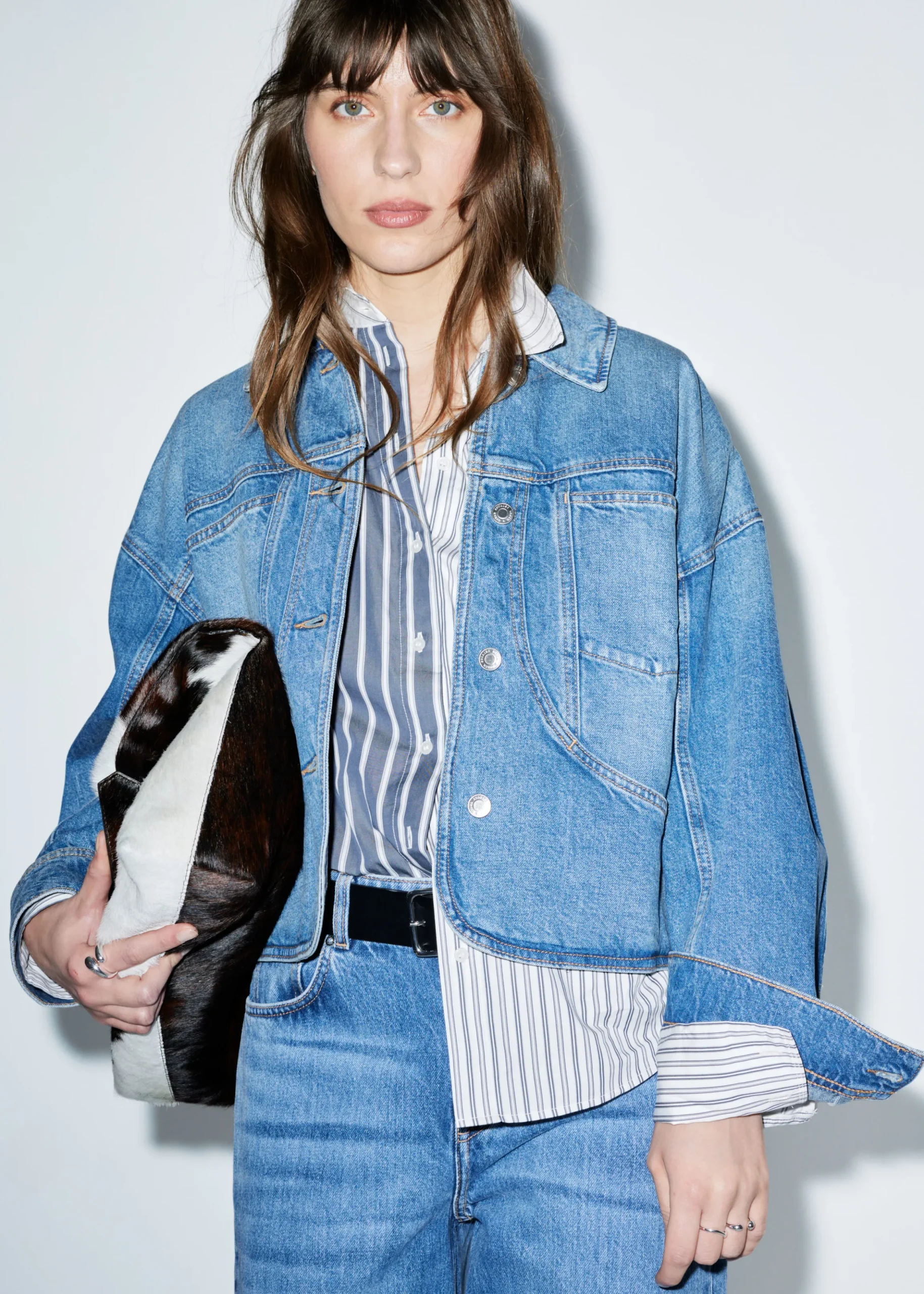 Kastenförmige Jeansjacke