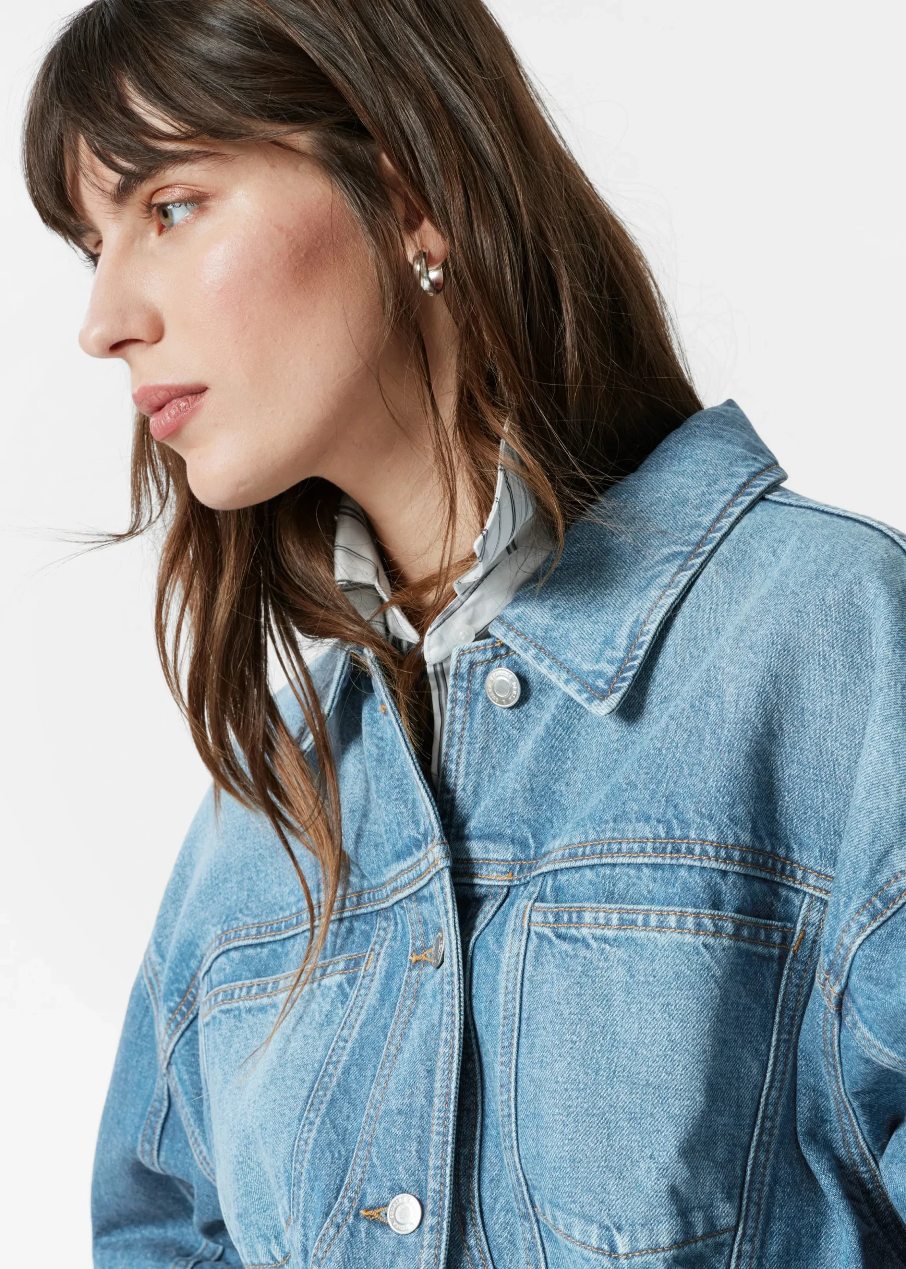 Kastenförmige Jeansjacke