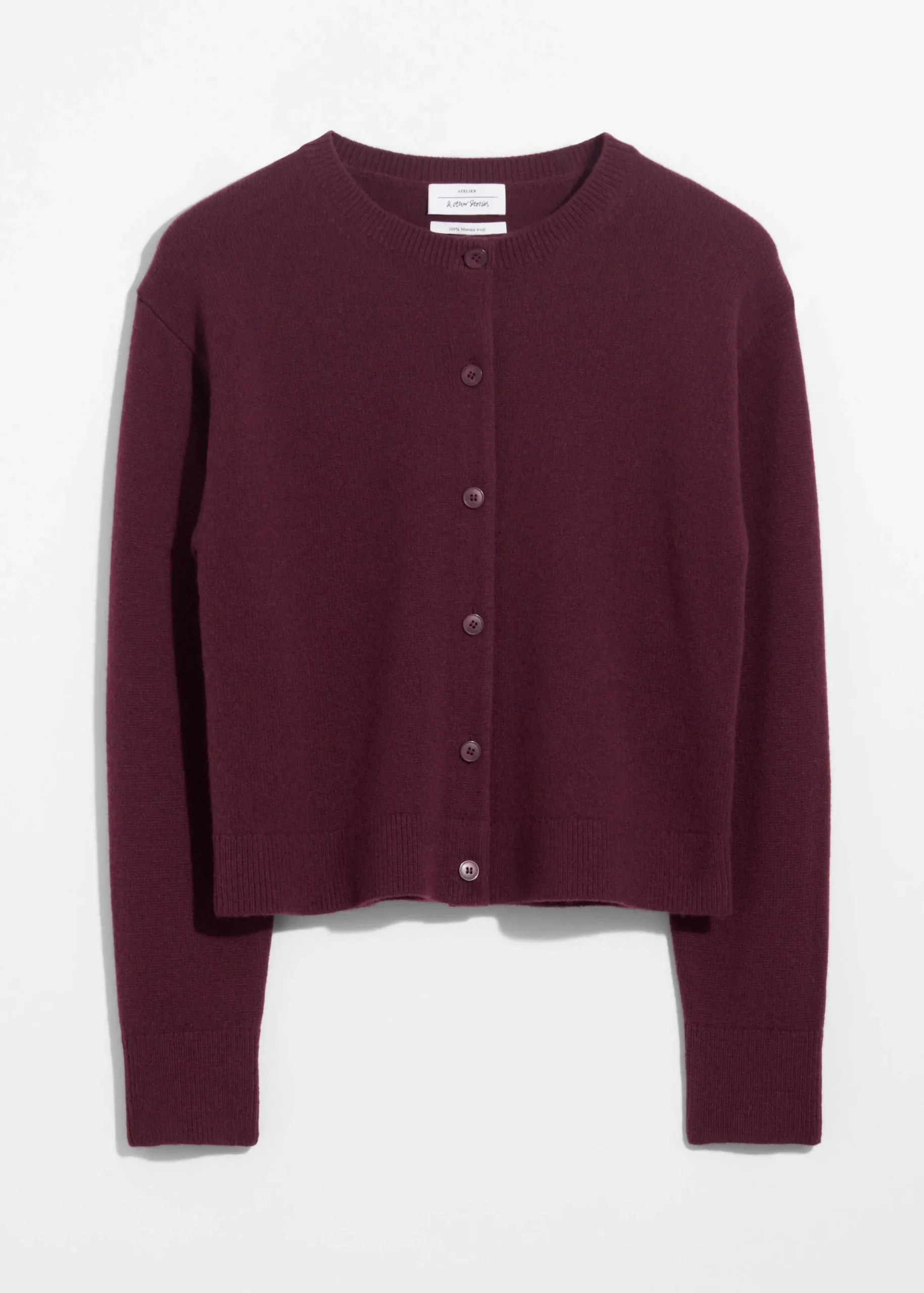 Kastenförmige Strickjacke aus Merinowolle