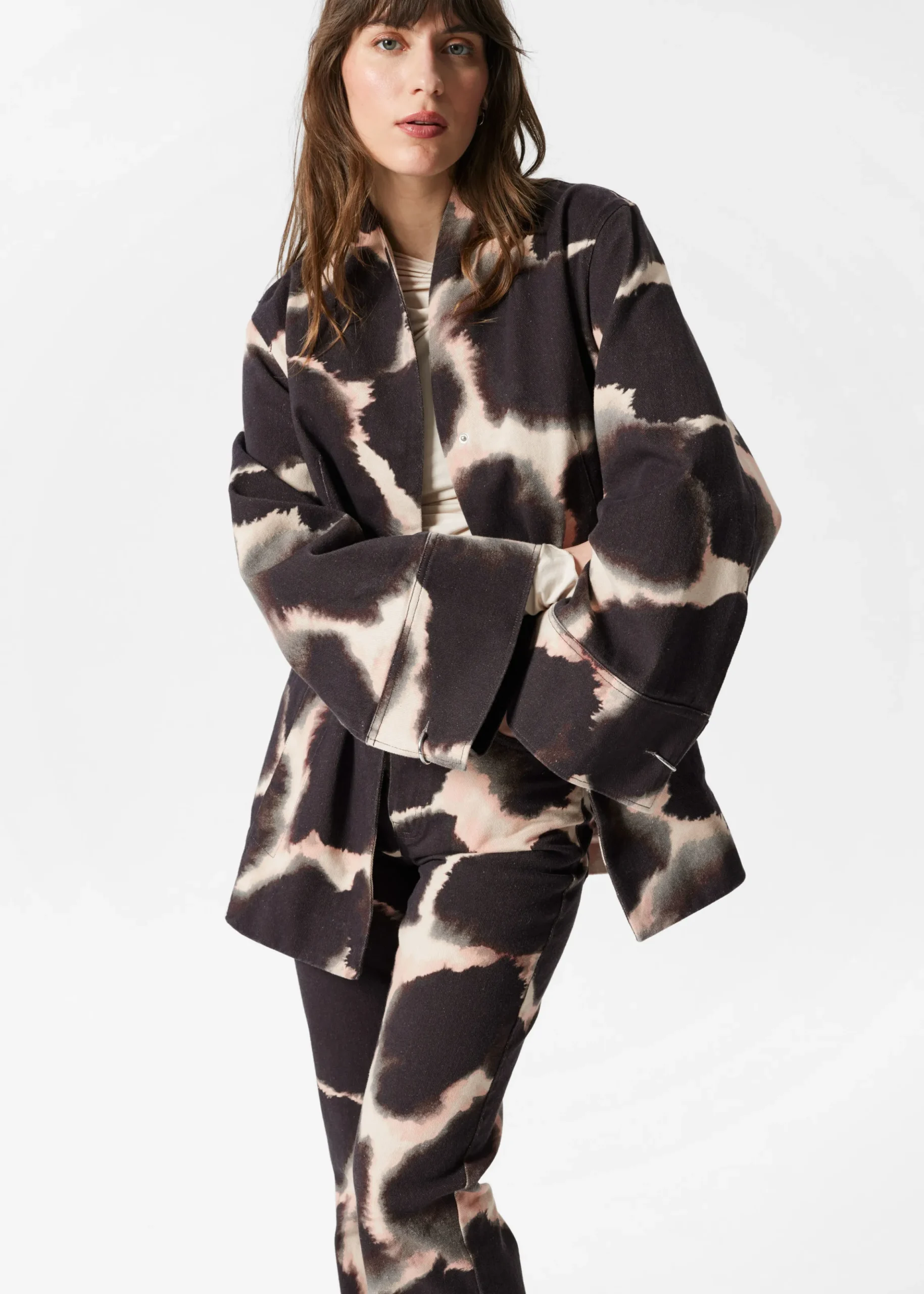 Kimonojacke mit Bindegürtel