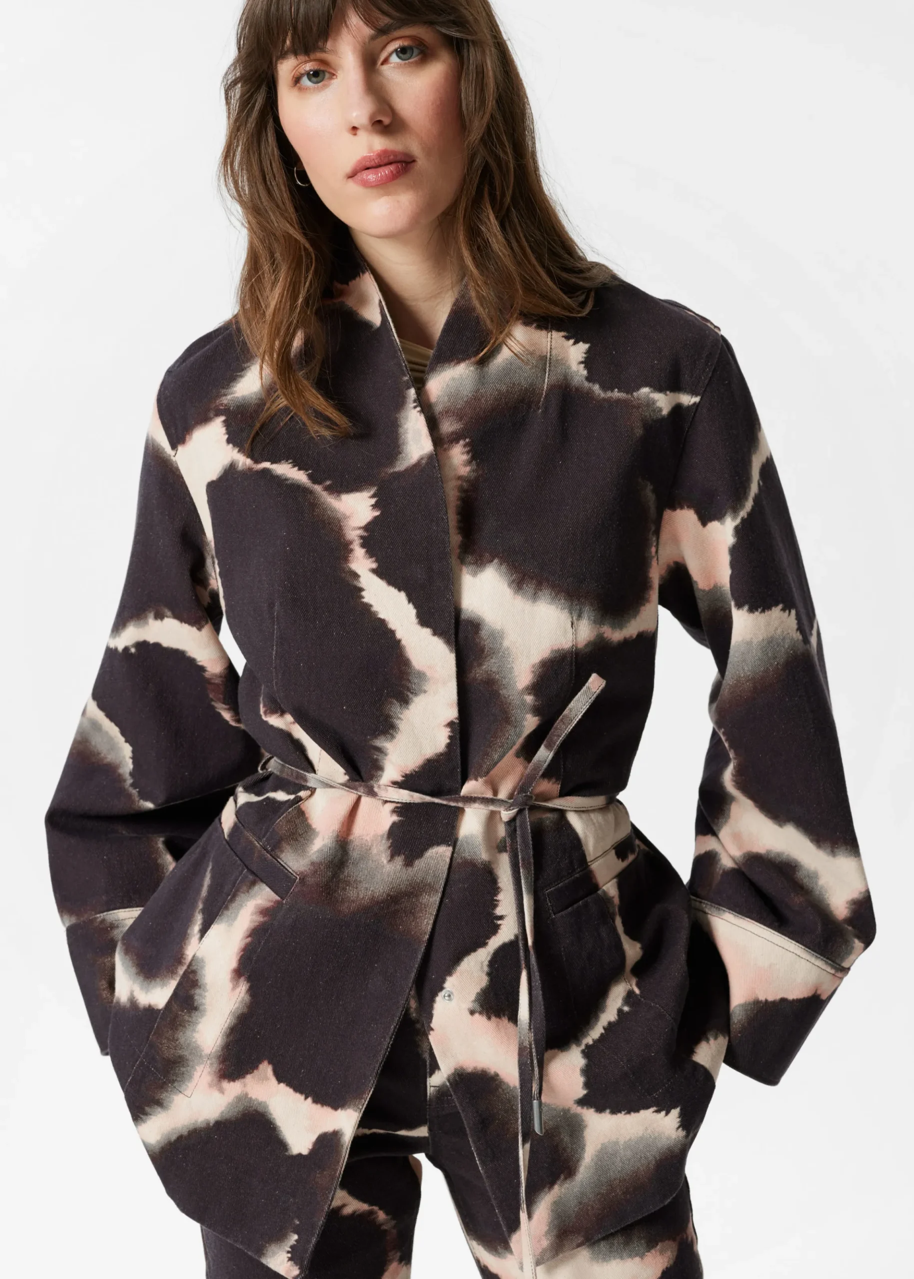 Kimonojacke mit Bindegürtel