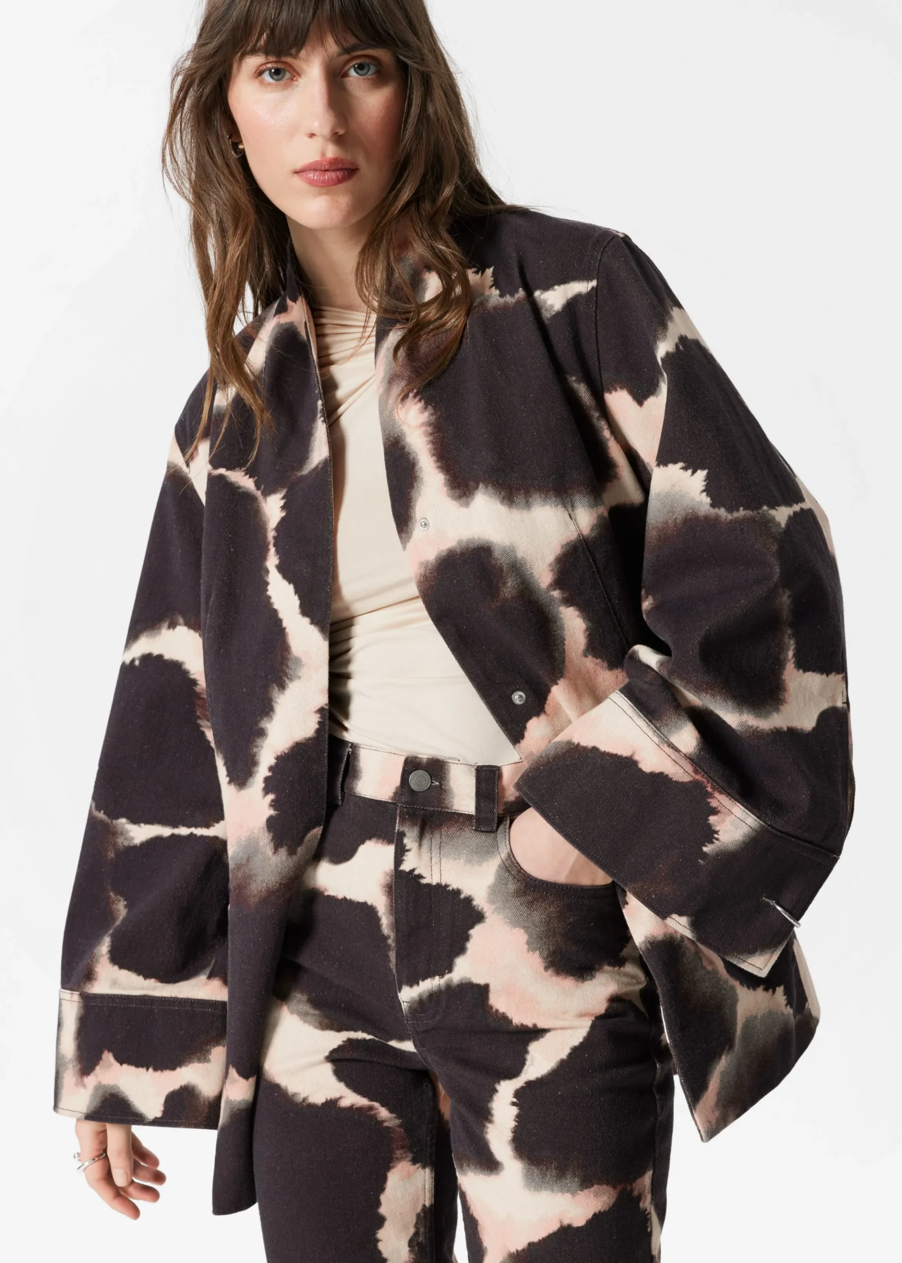 Kimonojacke mit Bindegürtel