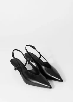 Klassische Lederpumps mit Fersenriemen