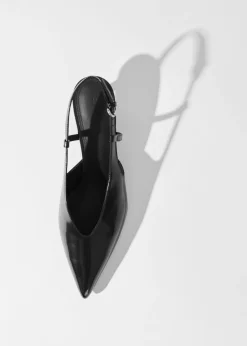 Klassische Lederpumps mit Fersenriemen