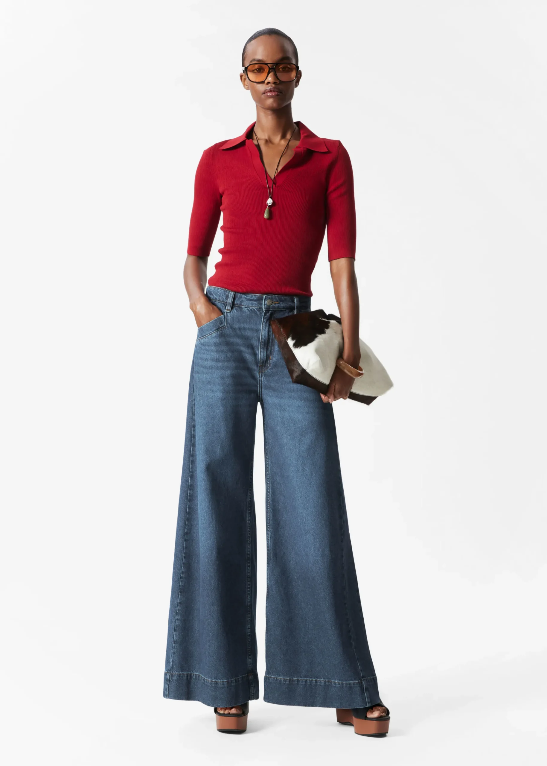 Kurzarmoberteil mit Kragen