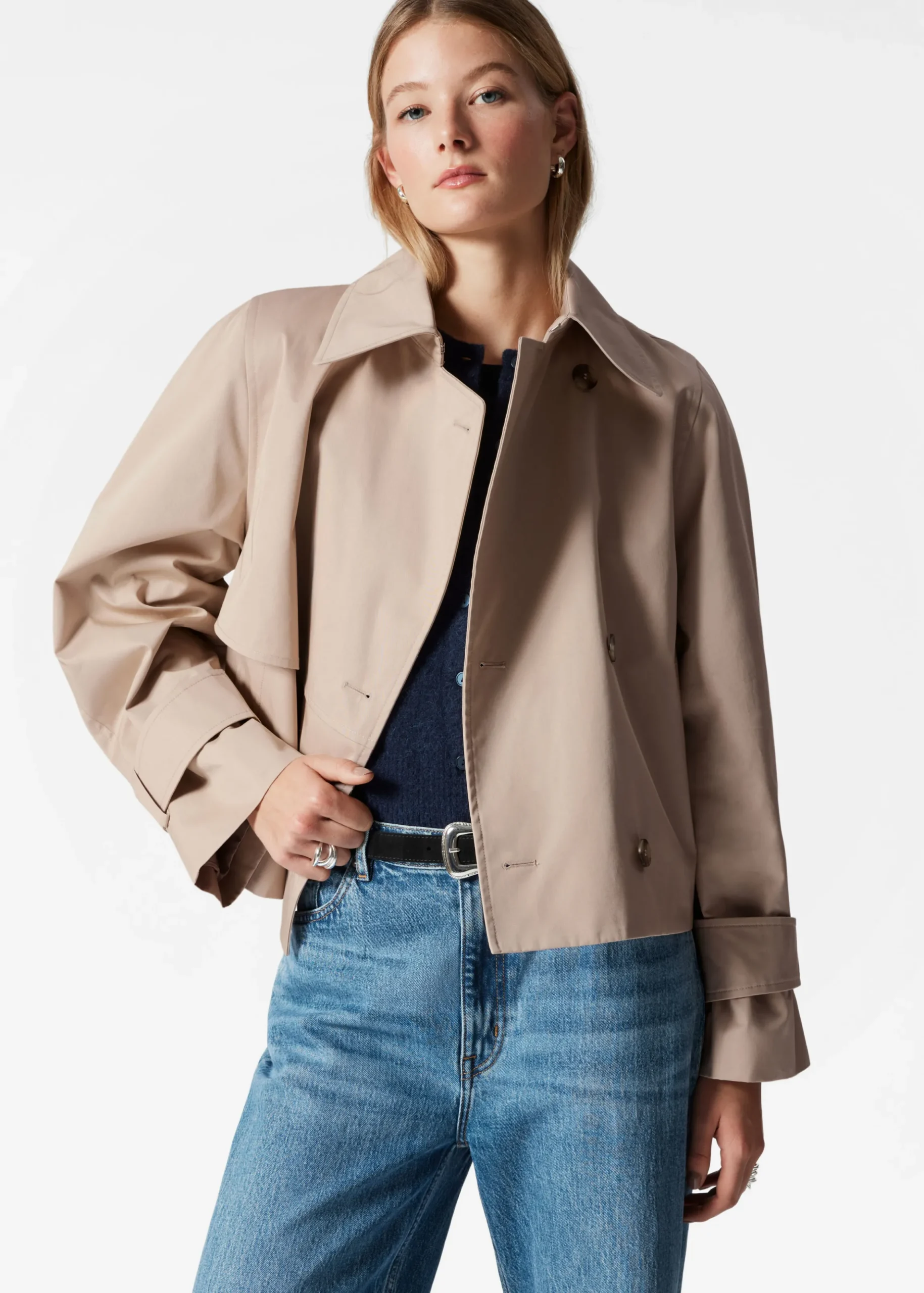 Kurze Trenchcoat-Jacke