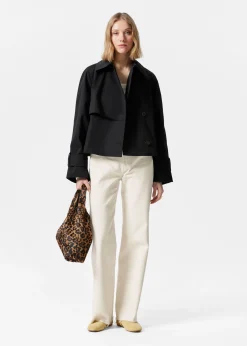 Kurze Trenchcoat-Jacke