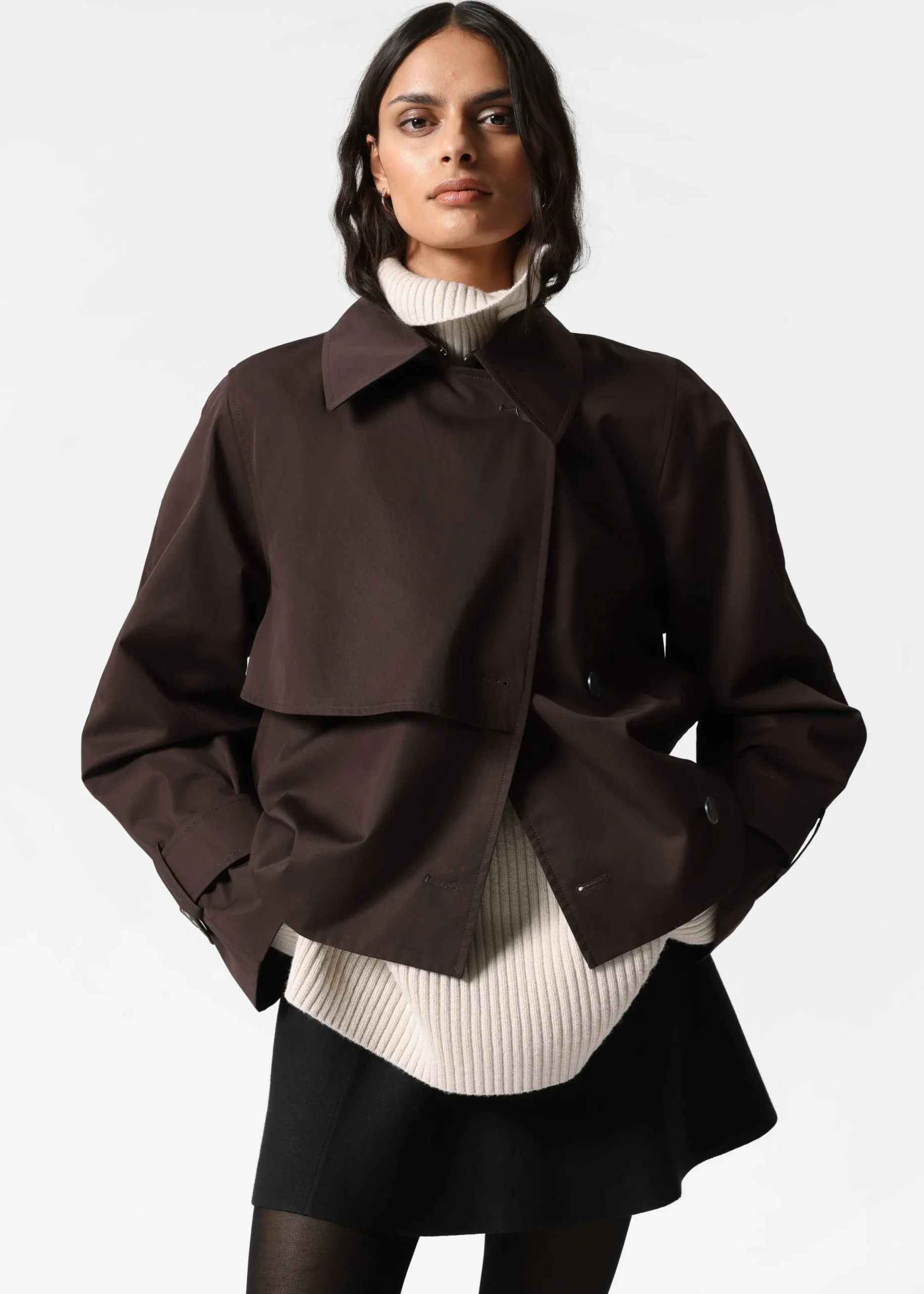 Kurze Trenchcoat-Jacke