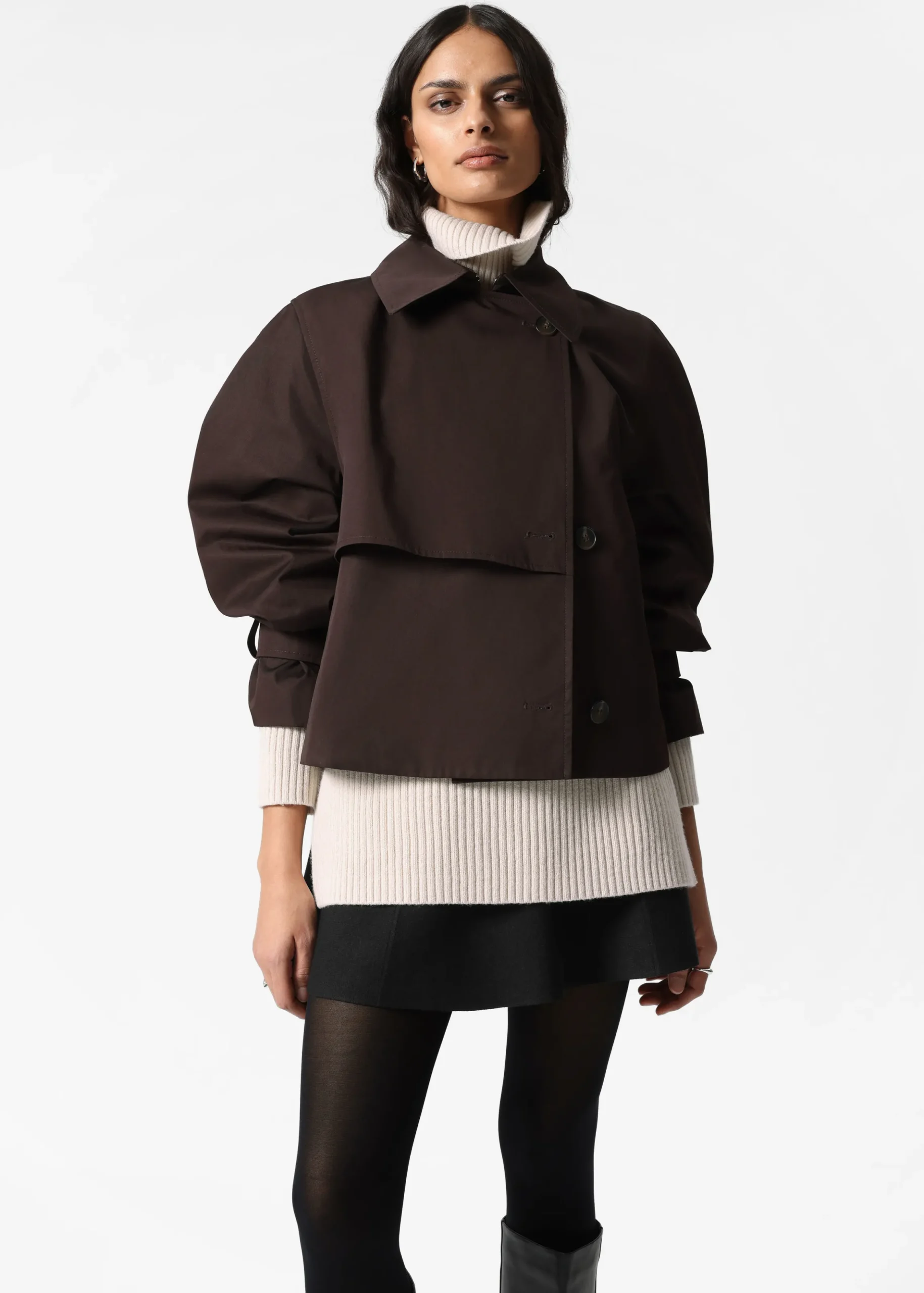 Kurze Trenchcoat-Jacke