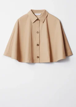 Kurzes Cape im Trench-Stil