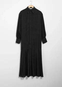 Langes Hemdblusenkleid