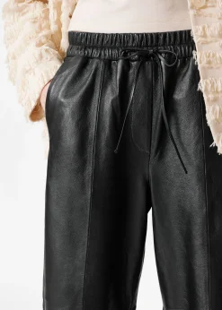 Lederhose mit Kordelzug