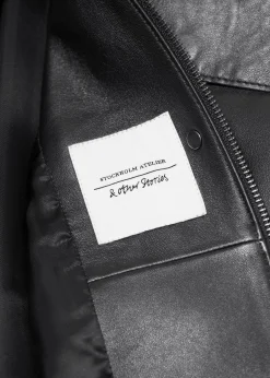 Lederjacke mit Pattentaschen