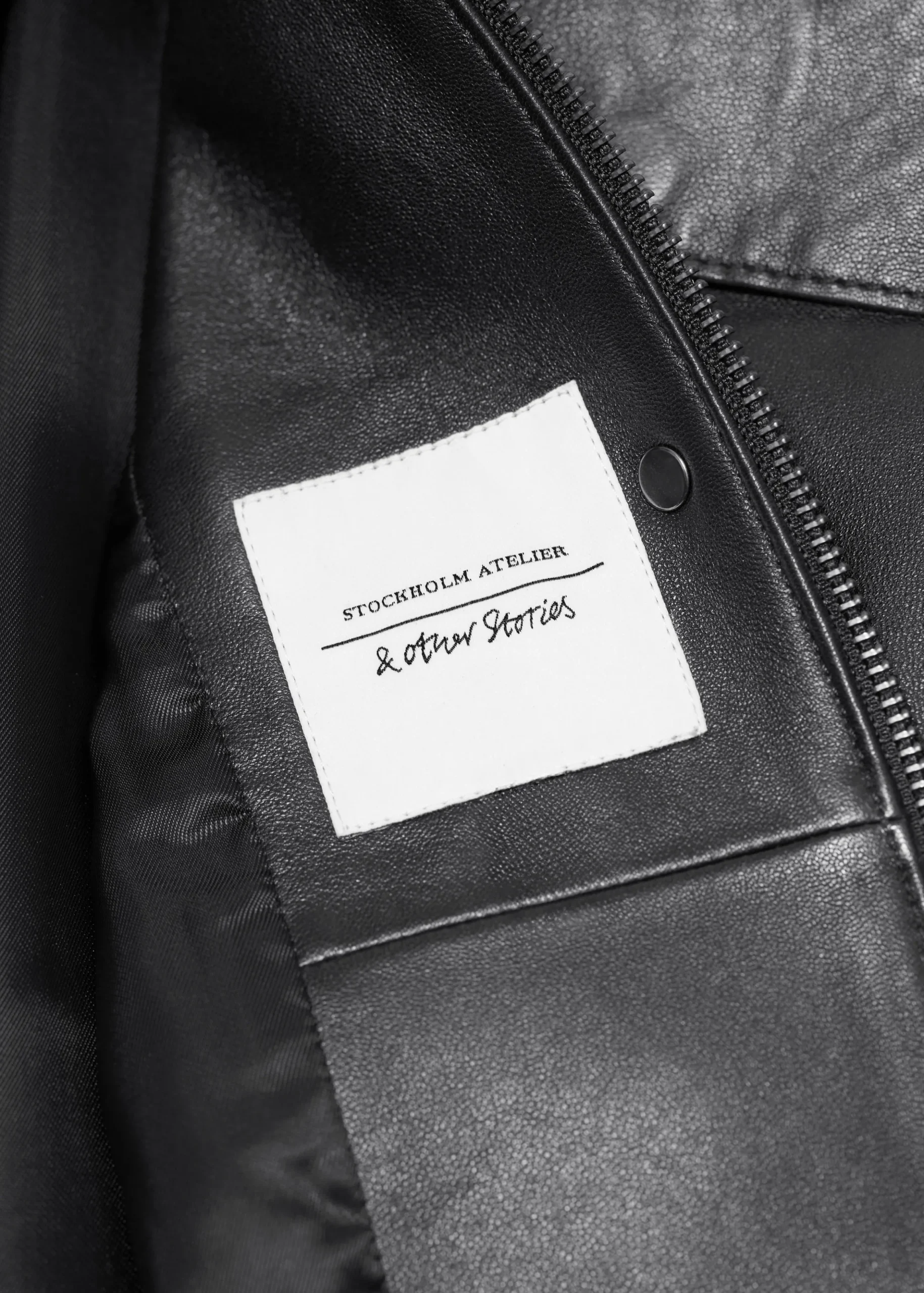 Lederjacke mit Pattentaschen