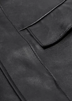 Lederjacke mit Pattentaschen