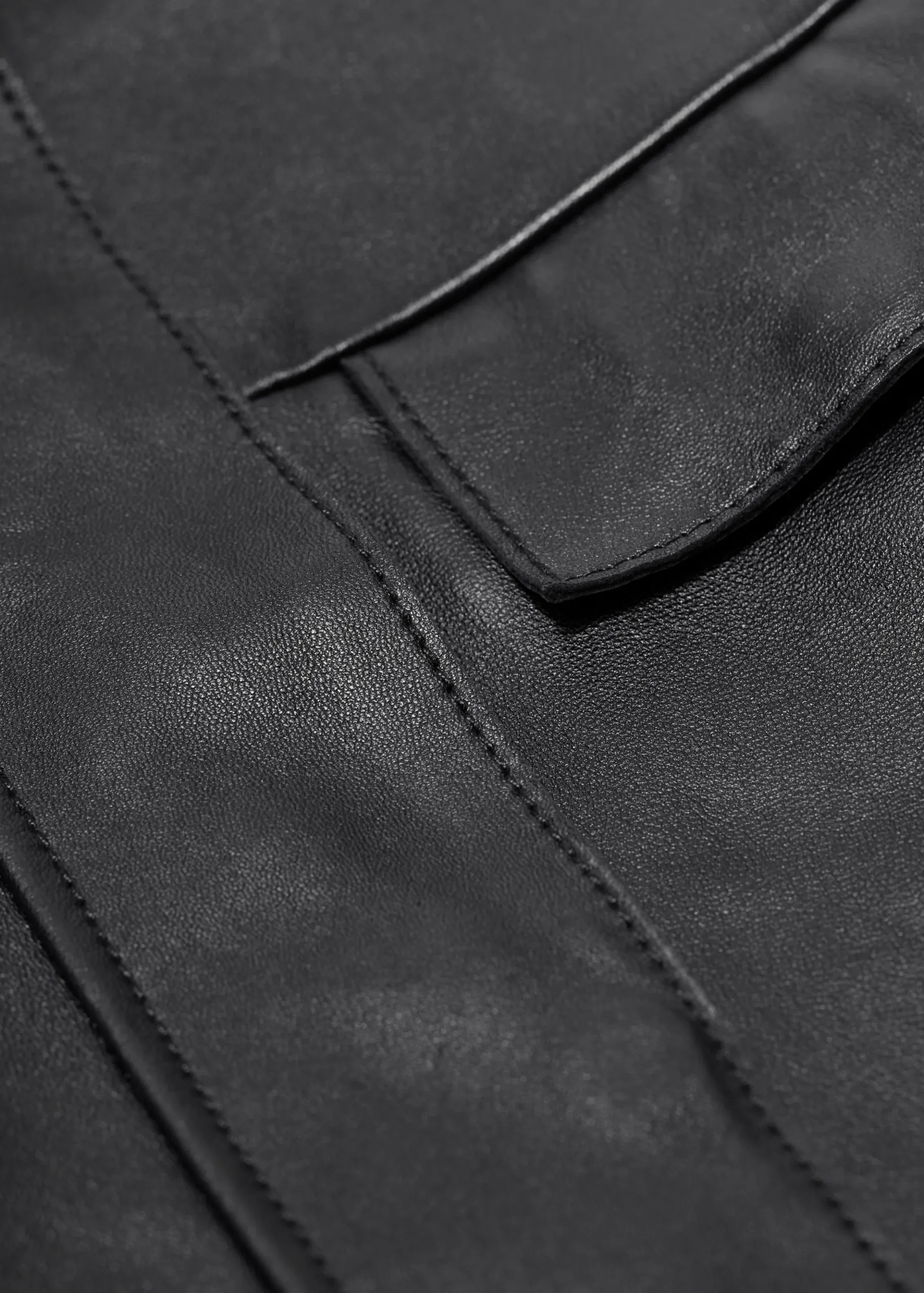 Lederjacke mit Pattentaschen