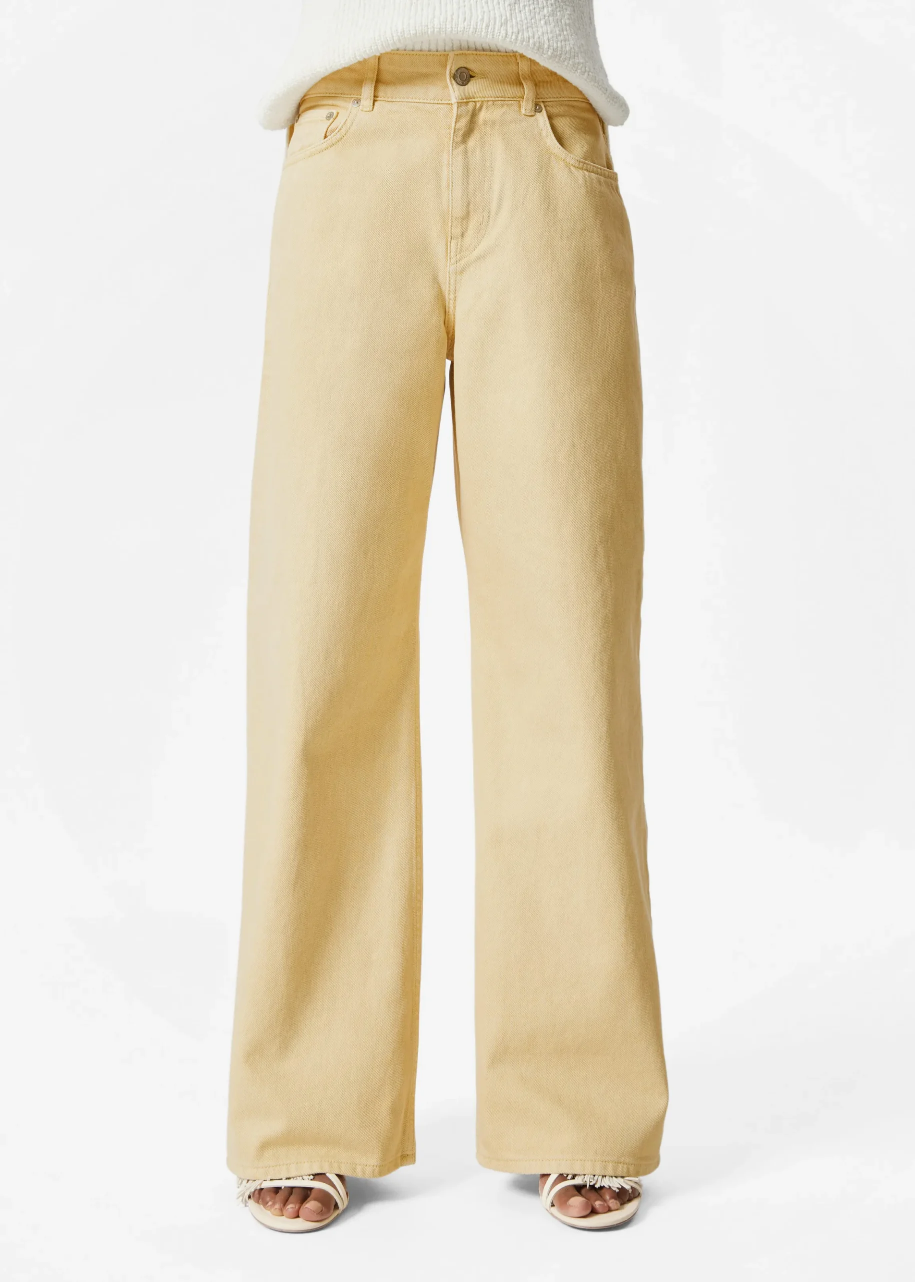Locker geschnittene Jeans mit weitem Bein