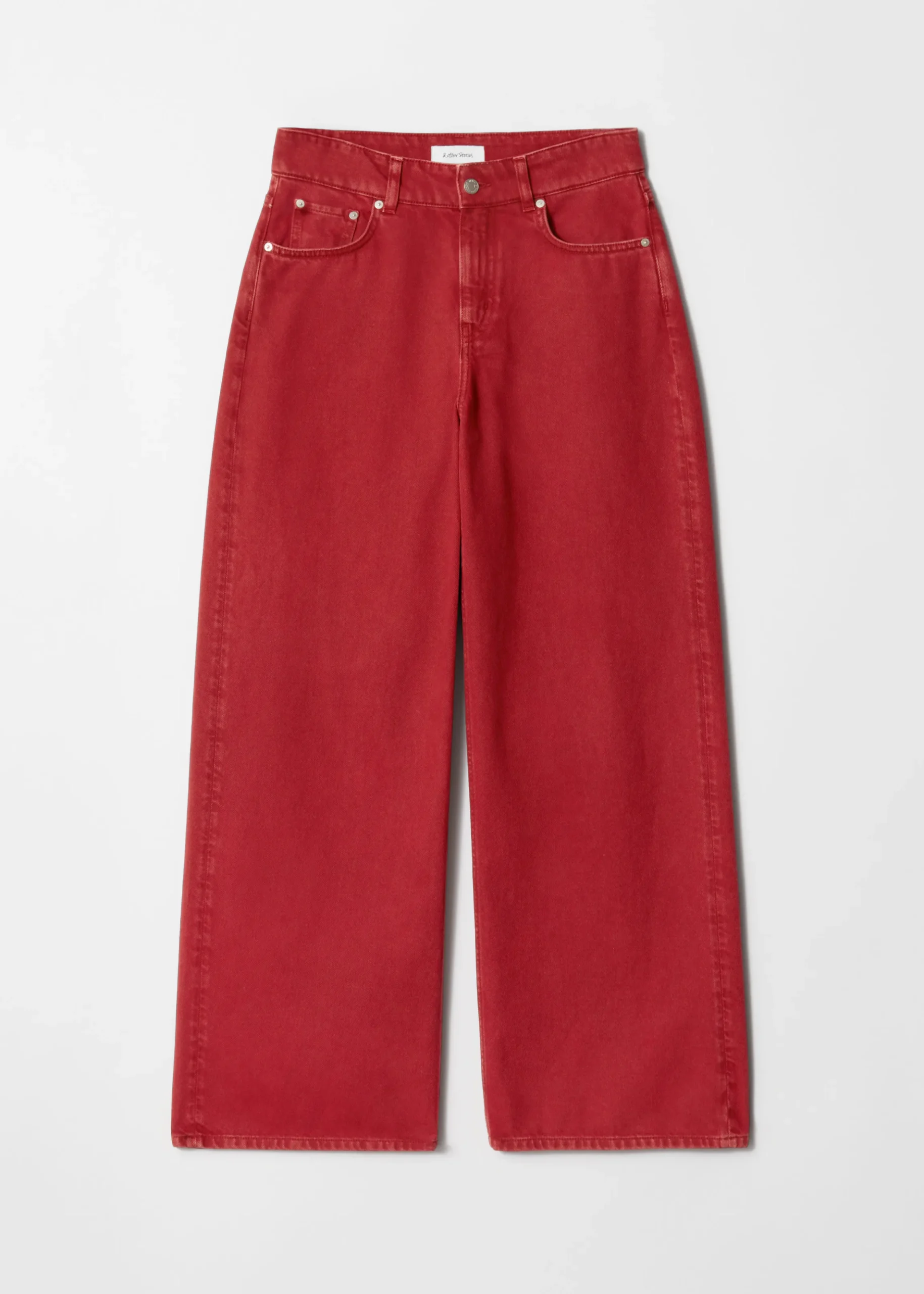 Locker geschnittene Jeans mit weitem Bein