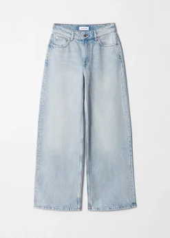 Locker geschnittene Jeans mit weitem Bein