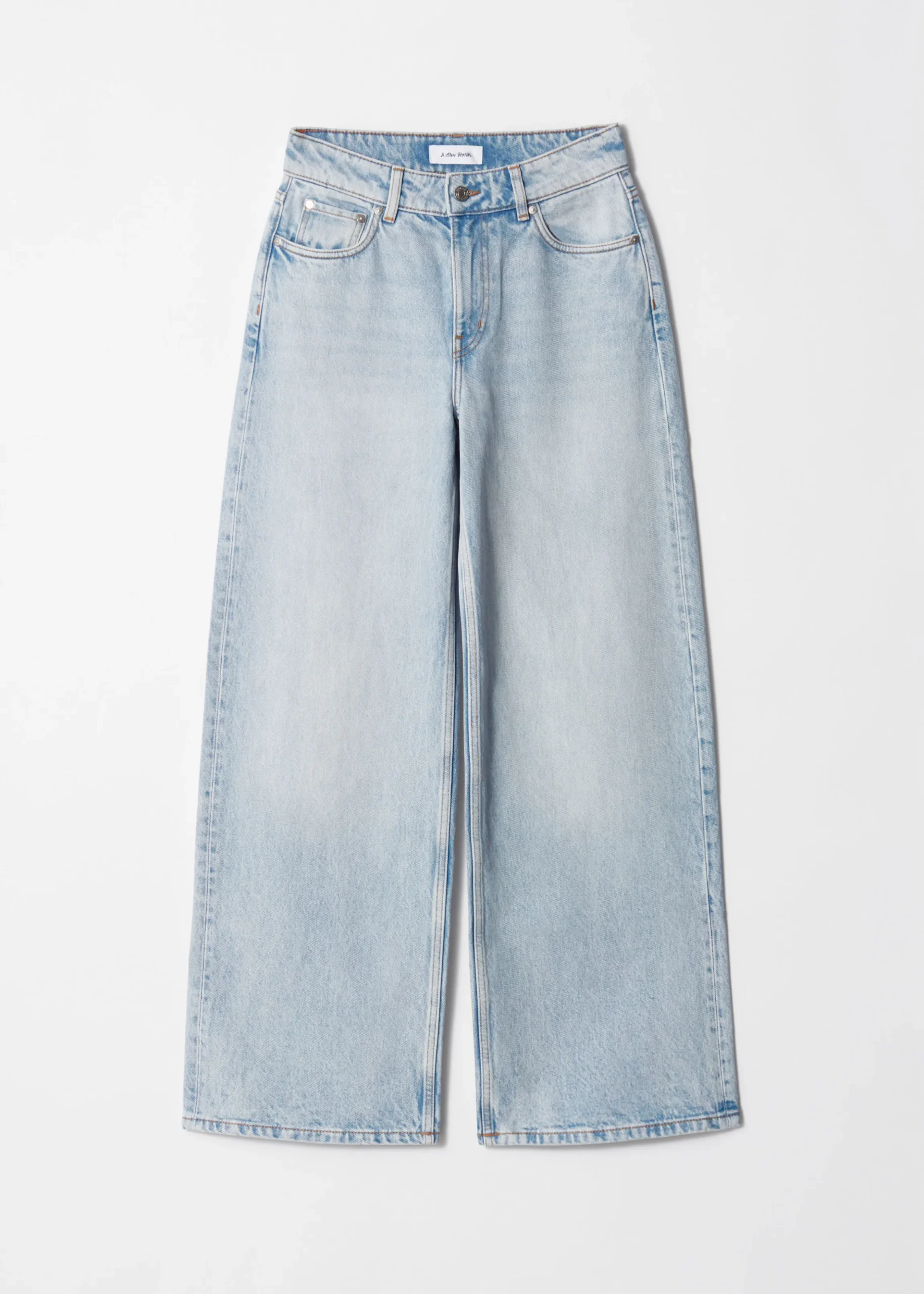 Locker geschnittene Jeans mit weitem Bein