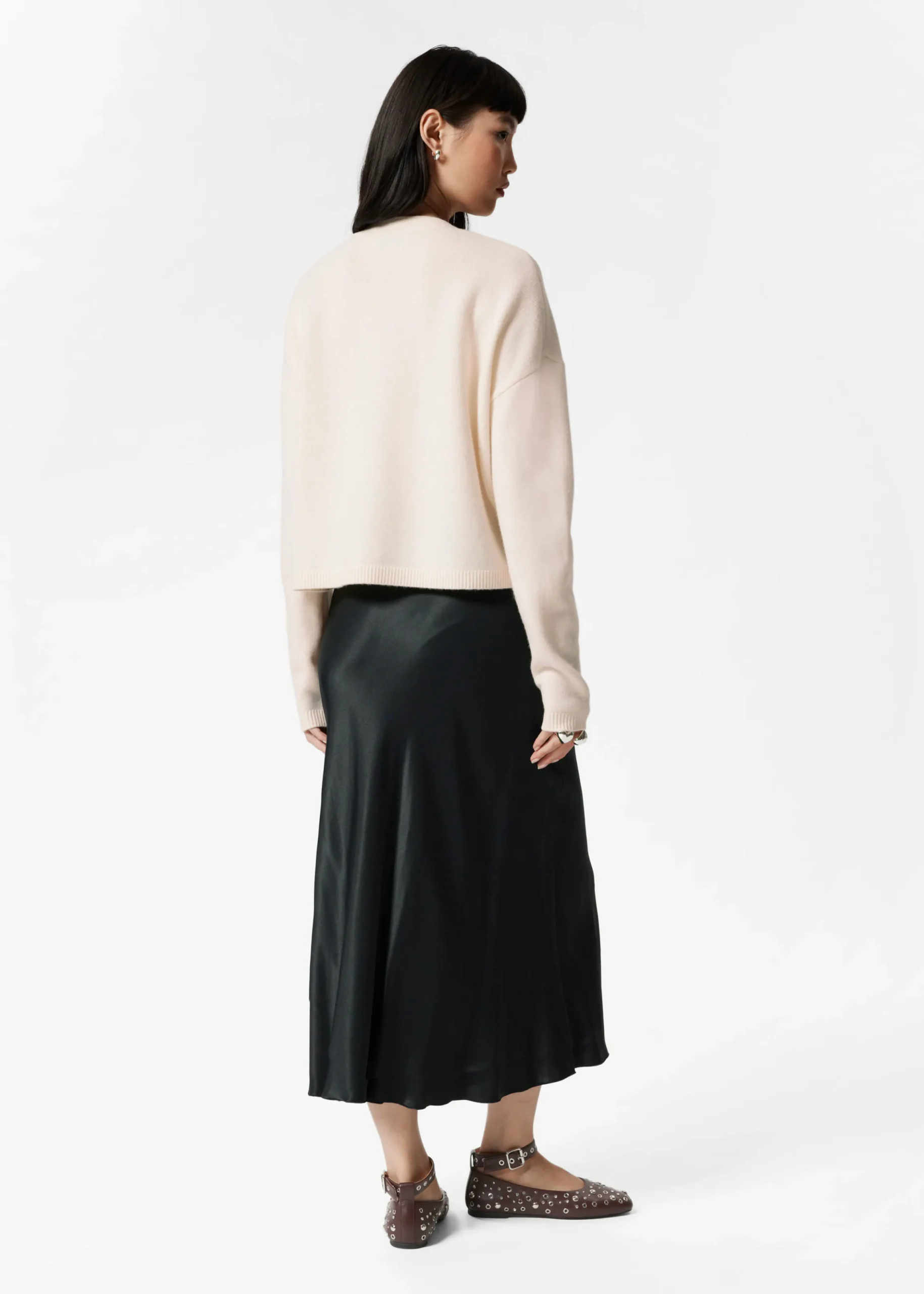 Lockere Strickjacke aus Wolle