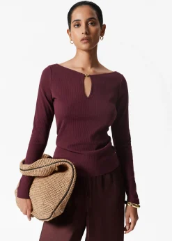 LongSleeve Keyhole Top