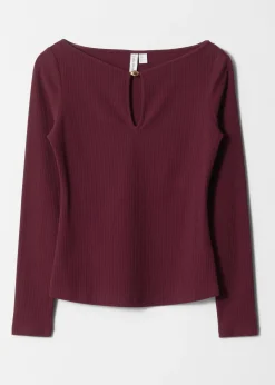 LongSleeve Keyhole Top