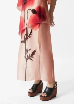 Maxikleid mit Blumenapplikation