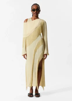 Maxikleid mit Fransen