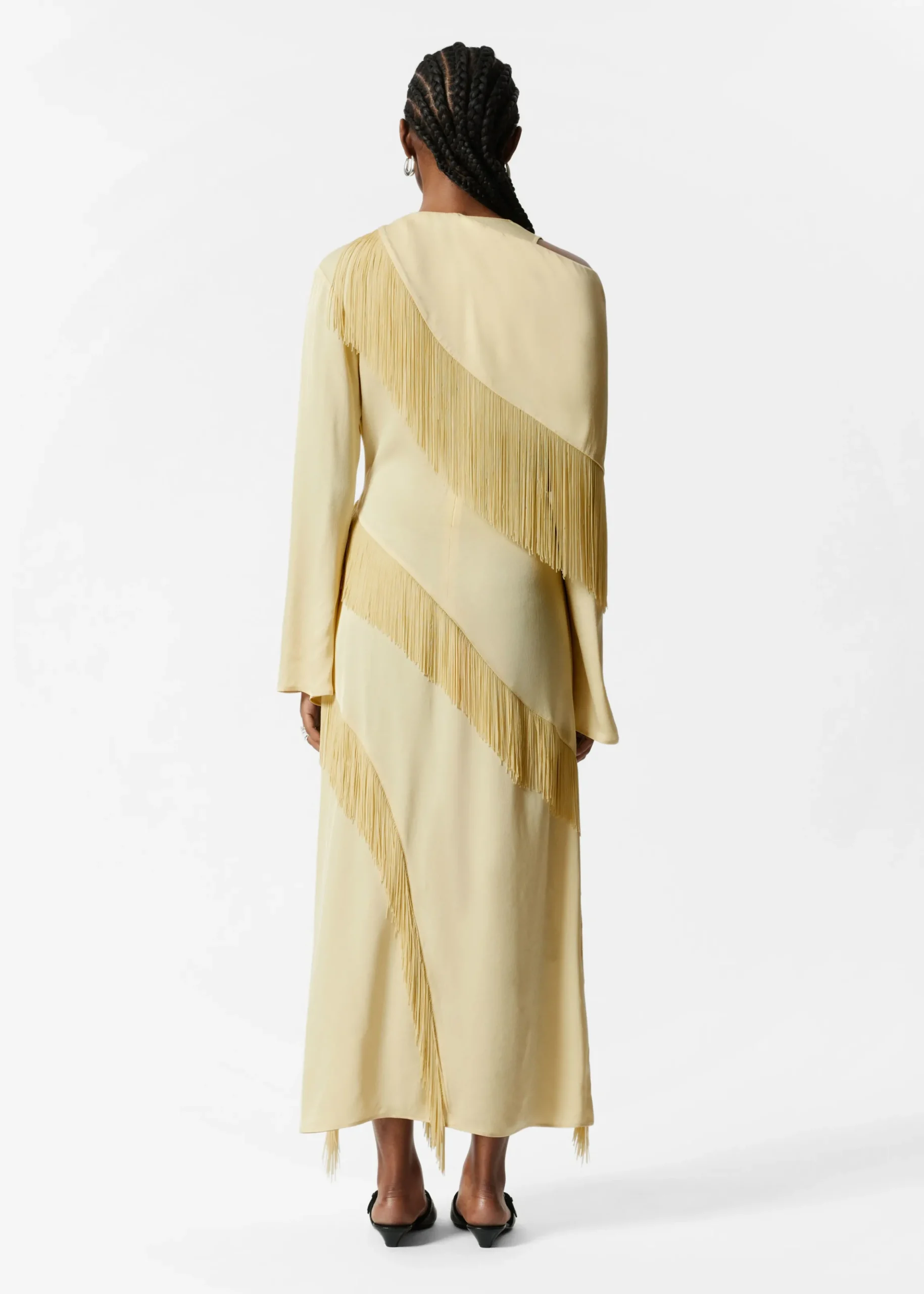 Maxikleid mit Fransen