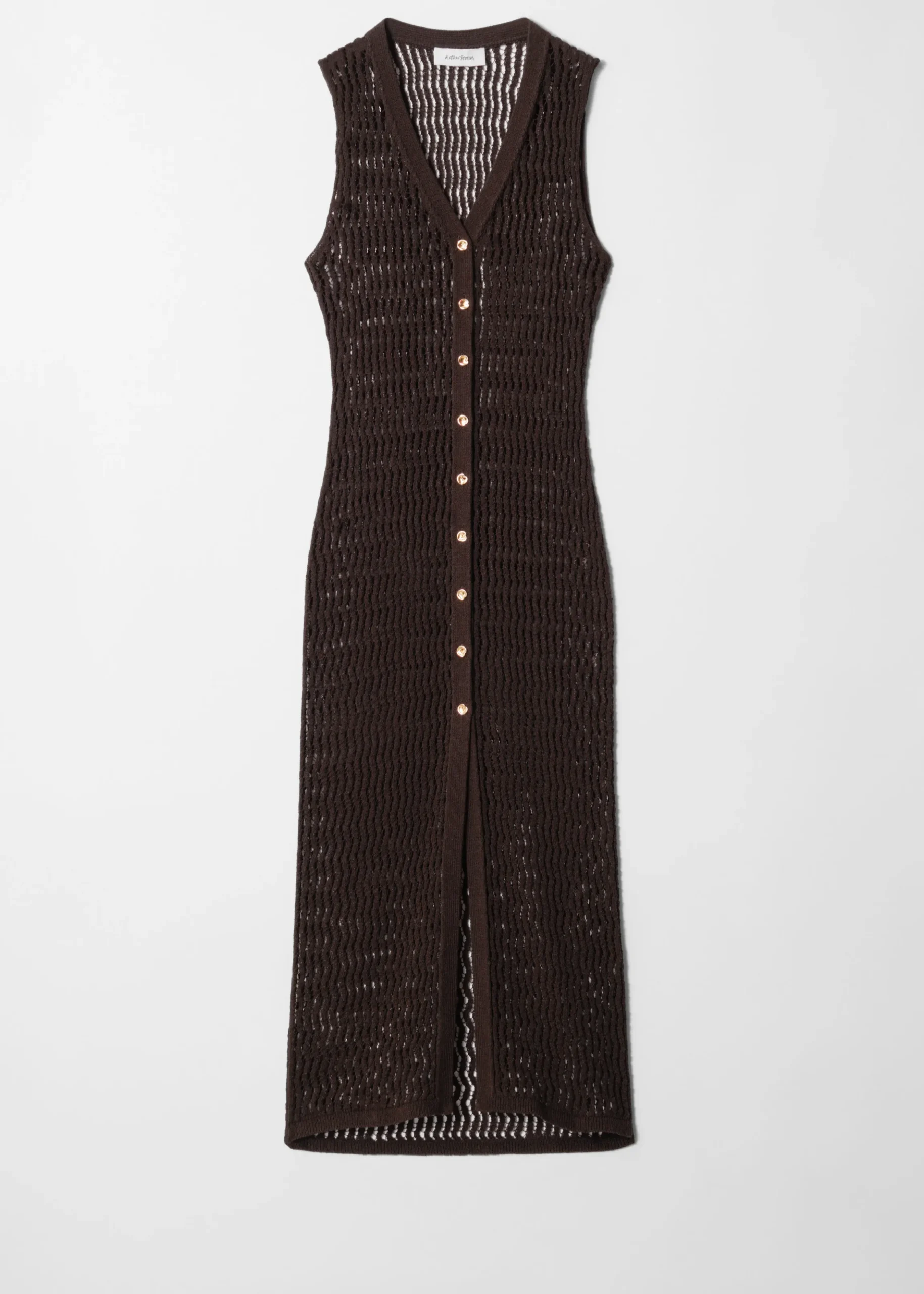 Maxikleid mit Lochstrickmuster