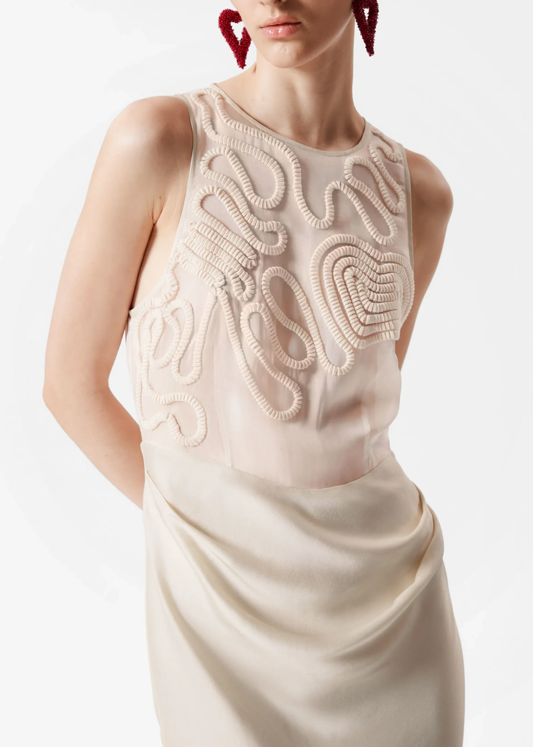 Maxikleid mit Stickerei