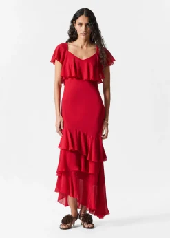 Maxikleid mit Volants