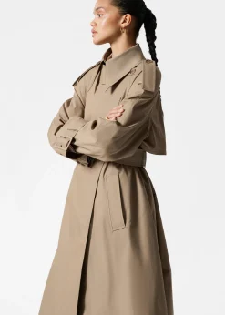Maxi-Trenchcoat mit Gürtel